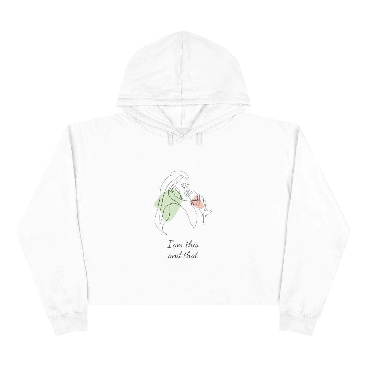 I'm This And That Crop Graphic Hoodie