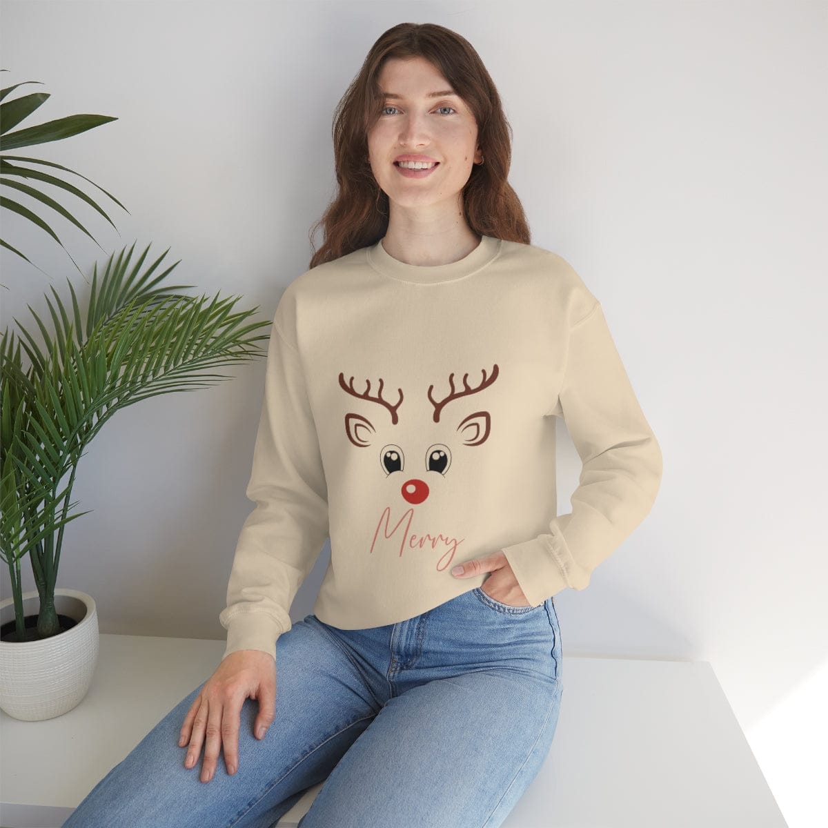 Reindeer Sweatshirt,Sweatshirt, Christmas Reindeer Sweatshirt,