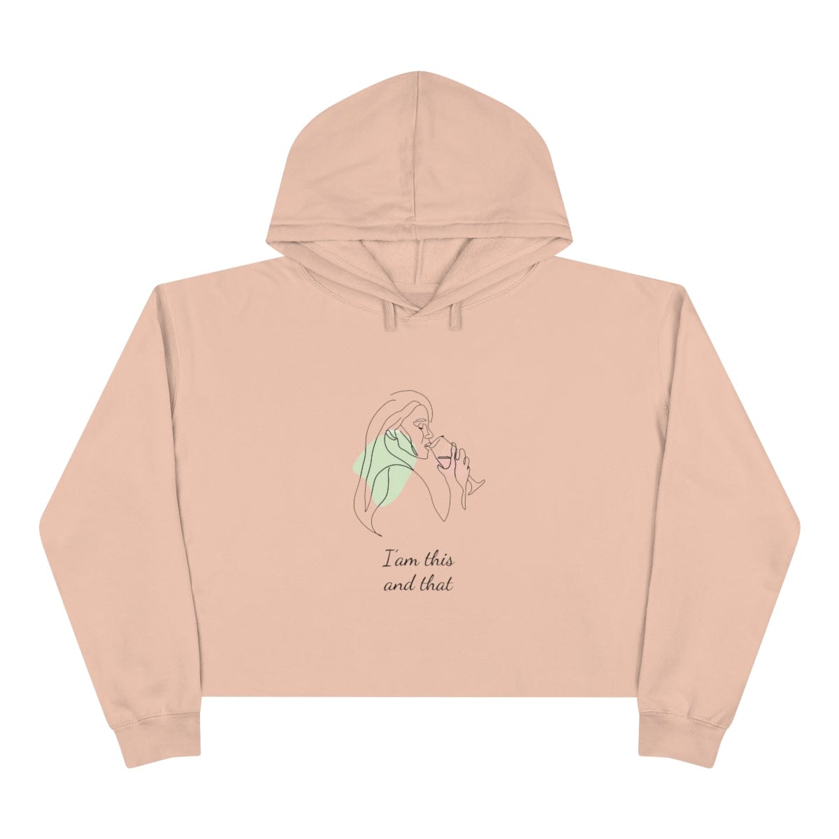 I'm This And That Crop Graphic Hoodie